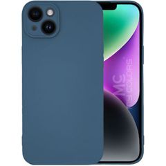 Silicon case protect lens for iPhone 14 Plus dark blue
