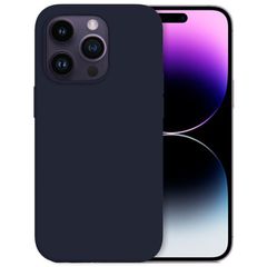 Silicon case protect lens for iPhone 14 Pro Max dark blue