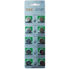 T&E; Button Alkaline Battery AG13- LR44- 357 (10τμχ)