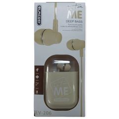 Elmcoei earphones EV-206 jack 3,5mm Μπεζ