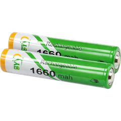 ΒΥΥ Επαναφορτιζόμενες Μπαταρίες AAA Ni-MH 1600mAh 2τμχ