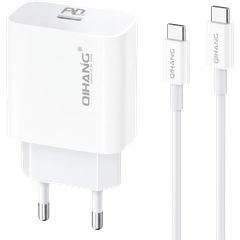 QIHANG QH-Z85 Wall Adapter 20W USB-C & USB-C Cable Λευκό