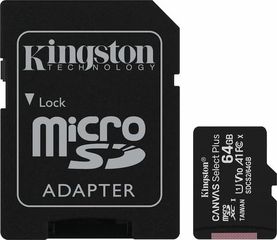 Kingston Canvas Select Plus microSDXC 64GB U1 V10 A1 with Adapter