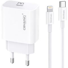 QIHANG QH-Z61 Wall Adapter 20W USB-C & Lightning Cable Λευκό