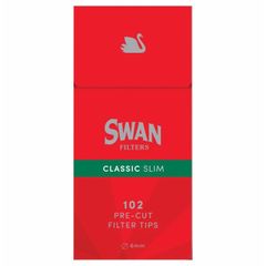 Swan Φιλτράκια Classic Slim Κόκκινο 6mm 102x 1τμχ