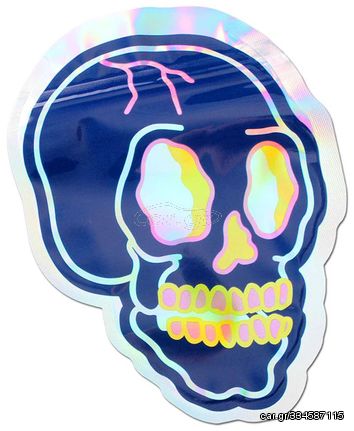 Σακουλάκι Ασφαλείας Mylar Zip Bag - Skull