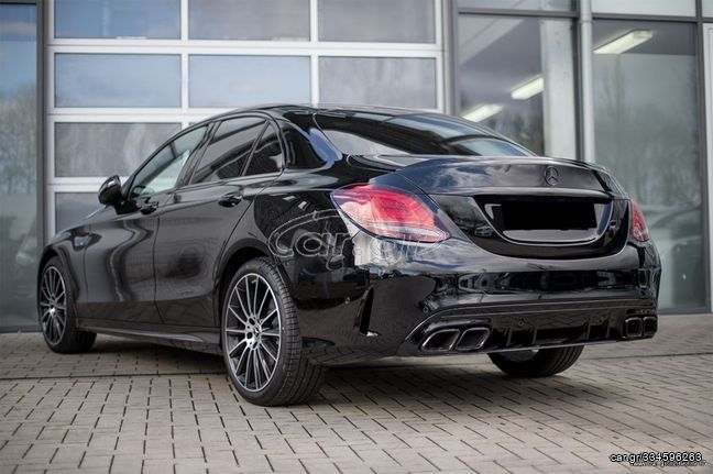 ΠΙΣΩ ΣΠΟΙΛΕΡ MERCEDES C-Class W205 S205 (2014-2020) C63S Design Black Tips Only for AMG Sport Line