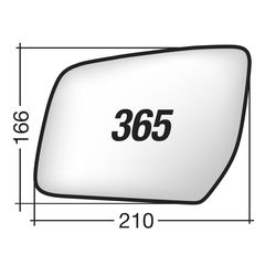 Κρύσταλλο καθρέπτη δεξί και αριστερό με πιάστρα FORD RANGER 2012 FORD RANGER RAPTOR 2019