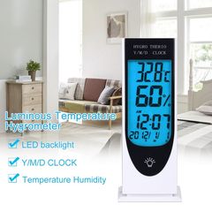 Ψηφιακό Ρολόι Ξυπνητήρι LED με Θερμόμετρο + Υγρασιόμετρο HTC8 Luminous