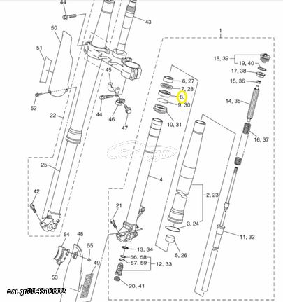 Τσιμούχα Πηρουνιού Yamaha WR.250R (32D) 2008-2015 5UN23145L000