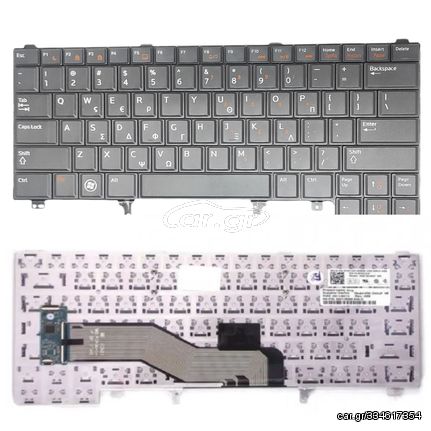 Πληκτρολόγιο Ελληνικό - Greek Laptop Keyboard για Dell Latitude E6420 E6440 E5420 E6430 DH5D7 0T7WJ GR Black ( Κωδ.40190GR )