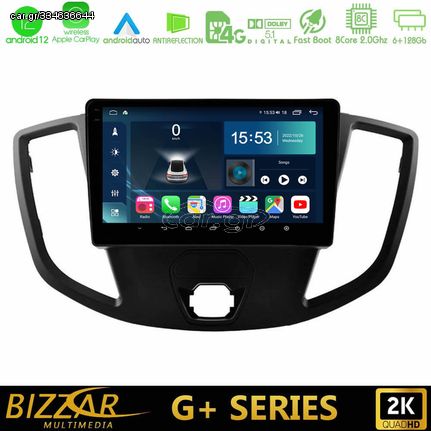 Bizzar G+ Series Ford Transit 2014-> 8Core Android12 6+128GB Navigation Multimedia Tablet 9″