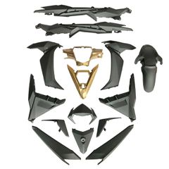 Κουστούμι σετ πλαστικών Sym Vf 185 HLD χρυσό μαύρο ματ