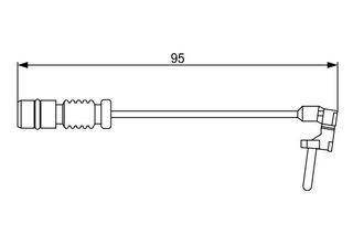 BOSCH Προειδοπ. επαφή, φθορά υλικού τριβής των φρένων 1987474901