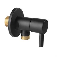 Γωνιακός διακόπτης 1/2" Ferro Z296-BL μαύρο χρώμα