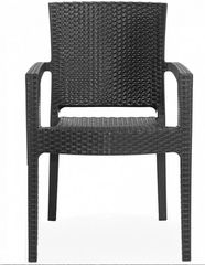 Πολυθρόνα Πολυπροπυλενίου Rattan Γκρι Σκούρο