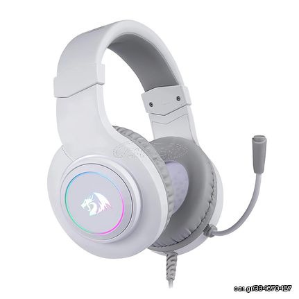 Redragon H260W Λευκό Hylas Over Ear Gaming Headset με σύνδεση 2x3.5mm / USB *