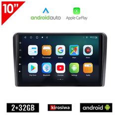 KIROSIWA VW SKODA SEAT Android (2GB) οθόνη αυτοκίνητου 10" GPS WI-FI (Playstore Youtube Golf V 5 6 Polo Passat Octavia Leon Volkswagen MP3 USB Radio ΟΕΜ Bluetooth ηχοσύστημα OEM Android Auto Apple Car