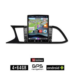 KIROSIWA SEAT LEON (μετά το 2012) Android οθόνη αυτοκίνητου 4GB με GPS WI-FI (ηχοσύστημα αφής 9.7" ιντσών OEM Youtube Playstore MP3 USB Radio 4+64GB Bluetooth Mirrorlink εργοστασιακή, 4x60W, AUX)