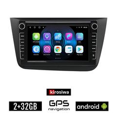 SEAT ALTEA (2004-2015) Android οθόνη αυτοκίνητου 2GB με GPS WI-FI (ηχοσύστημα αφής 8" ιντσών OEM Youtube Playstore MP3 USB Radio Bluetooth Mirrorlink εργοστασιακή, 4x60W, Navi, μαύρο)