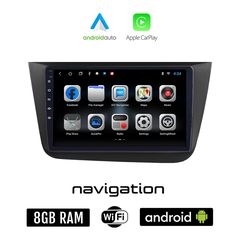 SEAT ALTEA (2004-2015) Android οθόνη αυτοκίνητου 8GB + 128GB με GPS WI-FI (ηχοσύστημα αφής 9" ιντσών OEM Android Auto Apple Carplay Youtube Playstore MP3 USB Radio Bluetooth Mirrorlink εργοστασια