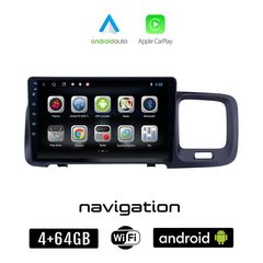 VOLVO S60 (2010 - 2018) Android οθόνη αυτοκίνητου 4GB + 64GB με GPS WI-FI (ηχοσύστημα αφής 9" ιντσών OEM Android Auto Apple Carplay Youtube Playstore MP3 USB Radio Bluetooth Mirrorlink εργοστασια