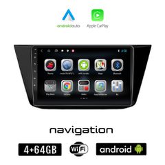 Volkswagen VW TOURAN (μετά το 2016) Android οθόνη αυτοκίνητου 4GB + 64GB με GPS WI-FI (ηχοσύστημα αφής 10" ιντσών OEM Android Auto Apple Carplay Youtube Playstore MP3 USB Radio Bluetooth Mirrorlink, 4