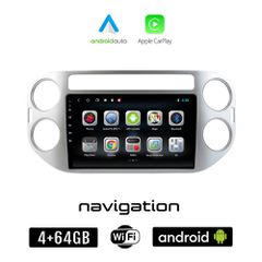 Volkswagen VW TIGUAN (2009 - 2016) Android οθόνη αυτοκίνητου 4GB + 64GB με GPS WI-FI (ηχοσύστημα αφής 9" ιντσών OEM Android Auto Apple Carplay Youtube Playstore MP3 USB Radio Bluetooth, Εργοστασιακή,