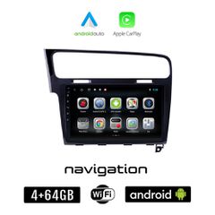 VOLKSWAGEN VW GOLF 7 (μετά το 2013) Android οθόνη αυτοκίνητου 4GB + 64GB με GPS WI-FI (ηχοσύστημα αφής 10" ιντσών OEM Android Auto Apple Carplay Youtube Playstore MP3 USB Radio Bluetooth Mirrorlink, 4