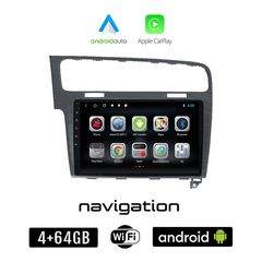 VOLKSWAGEN VW GOLF 7 (μετά το 2013) Android οθόνη αυτοκίνητου 4GB + 64GB με GPS WI-FI (ηχοσύστημα αφής 10" ιντσών OEM Android Auto Apple Carplay Youtube Playstore MP3 USB Radio Bluetooth Mirrorli