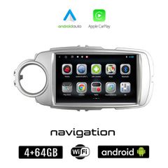 TOYOTA YARIS (2011 - 2020) Android οθόνη αυτοκίνητου 4GB + 64GB με GPS WI-FI (ηχοσύστημα αφής 9" ιντσών OEM Android Auto Apple Carplay Youtube Playstore MP3 USB Radio Bluetooth Mirrorlink εργοστασιακή