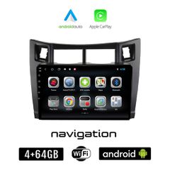 TOYOTA YARIS (2006-2011) Android οθόνη αυτοκίνητου 4GB + 64GB με GPS WI-FI ( TOYOTA ηχοσύστημα αφής 9" ιντσών OEM Android Auto Apple Carplay Youtube Playstore MP3 USB Radio Bluetooth Mirrorlink εργοστ
