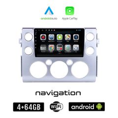 TOYOTA FJ CRUISER (2007 - 2013) Android οθόνη αυτοκίνητου 4GB + 64GB με GPS WI-FI (ηχοσύστημα αφής 9" ιντσών OEM Android Auto Apple Carplay Youtube Playstore MP3 USB Radio Bluetooth Mirrorlink εργοστα