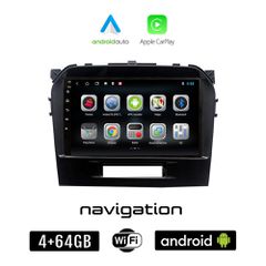 SUZUKI GRAND VITARA (μετά το 2016) Android οθόνη αυτοκίνητου 4GB + 64GB με GPS WI-FI (ηχοσύστημα αφής 9" ιντσών OEM Android Auto Apple Carplay Youtube Playstore MP3 USB Radio Bluetooth Mirrorlink εργο