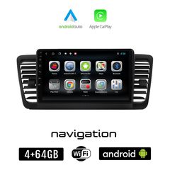 SUBARU LEGACY (2002 - 2008) Android οθόνη αυτοκίνητου 4GB + 64GB με GPS WI-FI (ηχοσύστημα αφής 9" ιντσών OEM Android Auto Apple Carplay Youtube Playstore MP3 USB Radio Bluetooth Mirrorlink εργοστ