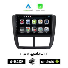 SUBARU FORESTER (2008-2013) Android οθόνη αυτοκίνητου 4GB + 64GB με GPS WI-FI (ηχοσύστημα αφής 9" ιντσών OEM Android Auto Apple Carplay Youtube Playstore MP3 USB Radio Bluetooth Mirrorlink εργοστ