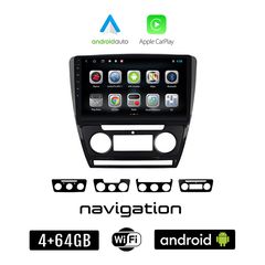 SKODA OCTAVIA 5 (2005 - 2012) Android οθόνη αυτοκίνητου 4GB + 64GB με GPS WI-FI (Mk2 ηχοσύστημα αφής 10" ιντσών OEM Android Auto Apple Carplay Youtube Playstore MP3 USB Radio Bluetooth Mirrorlink