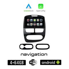 RENAULT CLIO (2012 - 2015) Android οθόνη αυτοκίνητου 4GB + 64GB με GPS WI-FI (ηχοσύστημα αφής 10" ιντσών OEM Android Auto Apple Carplay Youtube Playstore MP3 USB Radio Bluetooth Mirrorlink εργοστ