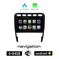 PORSCHE CAYENNE (2002 - 2011) Android οθόνη αυτοκίνητου 4GB + 64GB με GPS WI-FI (ηχοσύστημα αφής 9" ιντσών OEM Android Auto Apple Carplay Youtube Playstore MP3 USB Radio Bluetooth Mirrorlink εργοστασι