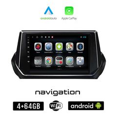 PEUGEOT 208 - 2008 (μετά το 2020) Android οθόνη αυτοκίνητου 4GB + 64GB με GPS WI-FI (ηχοσύστημα αφής 9" ιντσών OEM Android Auto Apple Carplay Youtube Playstore MP3 USB Radio Bluetooth Mirrorlink