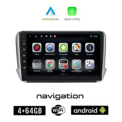 PEUGEOT 208 - 2008 (2012-2019) Android οθόνη αυτοκίνητου 4GB + 64GB με GPS WI-FI (ηχοσύστημα αφής 10" ιντσών OEM Android Auto Apple Carplay Youtube Playstore MP3 USB Radio Bluetooth Mirrorlink εργοστα