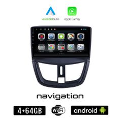PEUGEOT 207 (μετά το 2007) Android οθόνη αυτοκίνητου 4GB + 64GB με GPS WI-FI (ηχοσύστημα αφής 9" ιντσών OEM Android Auto Apple Carplay Youtube Playstore MP3 USB Radio Bluetooth Mirrorlink εργοστασιακή