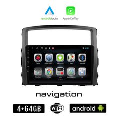 MITSUBISHI PAJERO (2006 - 2013) Android οθόνη αυτοκίνητου 4GB + 64GB με GPS WI-FI (ηχοσύστημα αφής 9" ιντσών OEM Android Auto Apple Carplay Youtube Playstore MP3 USB Radio Bluetooth Mirrorlink εργοστα