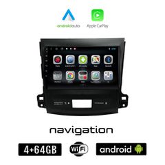 MITSUBISHI OUTLANDER (2006 - 2012) Android οθόνη αυτοκίνητου 4GB + 64GB με GPS WI-FI (ηχοσύστημα αφής 9" ιντσών OEM Android Auto Apple Carplay Youtube Playstore MP3 USB Radio Bluetooth Mirrorlink εργο
