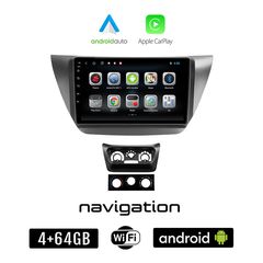 MITSUBISHI LANCER (2000 - 2007) Android οθόνη αυτοκίνητου 4GB + 64GB με GPS WI-FI (ηχοσύστημα αφής 9" ιντσών OEM Android Auto Apple Carplay Youtube Playstore MP3 USB Radio Bluetooth Mirrorlink ερ