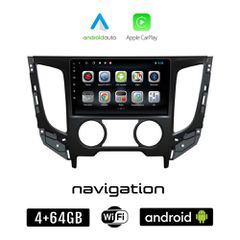 MITSUBISHI L200 (2015-2019) A/C Android οθόνη αυτοκίνητου 4GB + 64GB με GPS WI-FI (ηχοσύστημα αφής 9" ιντσών OEM Android Auto Apple Carplay Youtube Playstore MP3 USB Radio Bluetooth Mirrorlink εργοστα