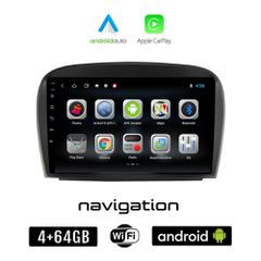 MERCEDES SL (R230) 2006-2012 Android οθόνη αυτοκίνητου 4GB + 64GB με GPS WI-FI (ηχοσύστημα αφής 9" ιντσών OEM Android Auto Apple Carplay Youtube Playstore MP3 USB Radio Bluetooth Mirrorlink εργοστασια