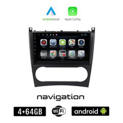 MERCEDES C (W203) - CLC (2004-2008) Android οθόνη αυτοκίνητου 4GB + 64GB με GPS WI-FI (ηχοσύστημα αφής 9" ιντσών OEM Android Auto Apple Carplay Youtube Playstore MP3 USB Radio Bluetooth Mirrorlink εργ
