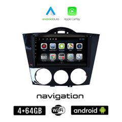 MAZDA RX-8 (2001 - 2008) Android οθόνη αυτοκίνητου 4GB + 64GB με GPS WI-FI (ηχοσύστημα αφής 7" ιντσών OEM Android Auto Apple Carplay Youtube Playstore MP3 USB Radio Bluetooth Mirrorlink εργοστασιακή 4