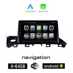 MAZDA 6 (2017-2020) Android οθόνη αυτοκίνητου 4GB + 64GB με GPS WI-FI (ηχοσύστημα αφής 9" ιντσών OEM Android Auto Apple Carplay Youtube Playstore MP3 USB Radio Bluetooth Mirrorlink εργοστασιακή, 4x60W